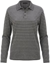 Nili Lotan - Striped Long Sleeve Polo Shirt - Lyst
