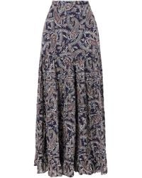Veronica Beard - Heatheralyn Gathered Paisley-Print Cotton Maxi Skirt - Lyst