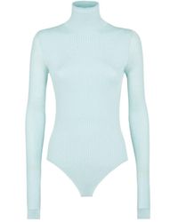 Fendi - Turtleneck Long-Sleeve Bodysuit - Lyst