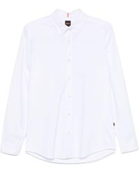 BOSS - Button-Down Cotton Shirt - Lyst
