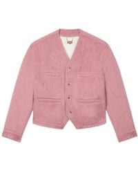 KENZO - Collarless Jacket - Lyst