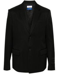Off-White c/o Virgil Abloh - Single-Breasted Logo Embroidered Blazer - Lyst