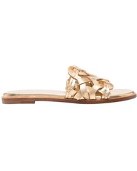 Gianvito Rossi - Amalfi Interwoven Round Toe Sandals - Lyst