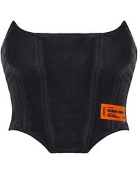 Heron Preston - Logo-Patch Strapless Corset Top - Lyst