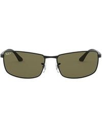 Ray-Ban - Rb3498 Rectangular Frame Polarised Sunglasses - Lyst