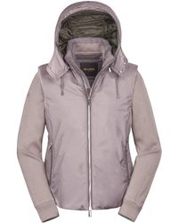 Moorer - Hooded Quilted Hybrid Jacket - Lyst