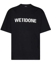 we11done - Logo-Print Cotton T-Shirt - Lyst