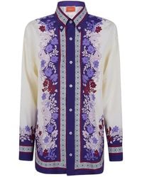 La DoubleJ - La Doublej Printed Silk Shirt - Lyst