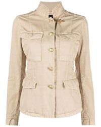 Fay - Buttoned Military Jacket - Lyst