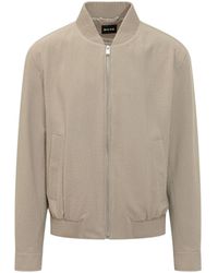BOSS - Boss H-Combo Textured Bomber Jacket - Lyst