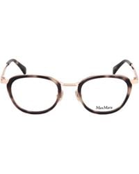 Max Mara - Oval Frame Glasses - Lyst