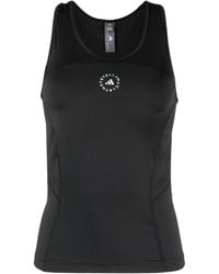 adidas By Stella McCartney - Logo Printed Racerback Tank Top - Lyst