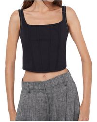 Brunello Cucinelli - Square Neck Cropped Top - Lyst