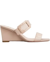 Roger Vivier - Belle Buckle Wedge Sandals - Lyst
