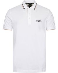 BOSS - Logo Embroidered Short Sleeved Polo Shirt - Lyst