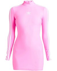 Balenciaga - High-Neck Long-Sleeve Bodycon Mini Dress - Lyst