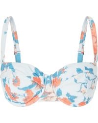 Erdem - Floral-Print Bikini Top - Lyst