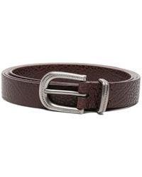 Brunello Cucinelli - Textured Buckle Belt - Lyst