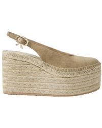 Gianvito Rossi - 110 Suede Slingback Platform Espadrilles - Lyst