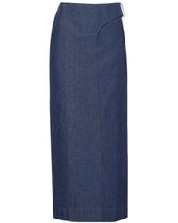 Jacquemus - La Jupe De-Nimes Obra Denim Midi Skirt - Lyst