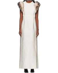 Jil Sander - Fur-Trimmed Sleeveless Maxi Dress - Lyst