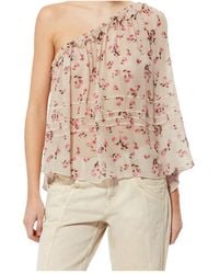 Isabel Marant - Isabel Marant Étoile Loeva Floral Printed One-Shoulder Blouse - Lyst