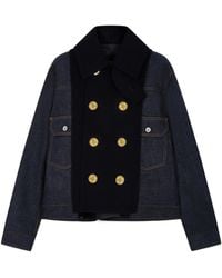 Sacai - X Levi's Double-Breasted Denim Jacket - Lyst