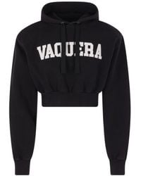 VAQUERA - Cropped Logo Hoodie - Lyst