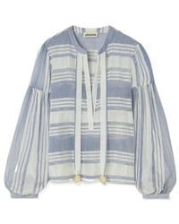 Admona - Embellished Striped Tulle Shirt - Lyst