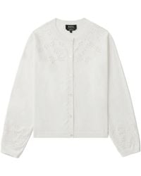 A.P.C. - Crew Neck Cardigan - Lyst
