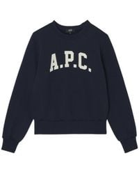 A.P.C. - Logo-Appliqué Sweatshirt - Lyst
