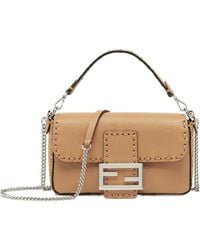Fendi - Cappuccino-Colored Selleria Bag With 309 Hand-Sewn Stitches - Lyst