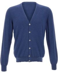 Gran Sasso - Long-Sleeved V-Neck Button-Up Cardigan - Lyst