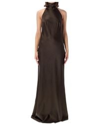 Ralph Lauren - Sleeveless, High-Neck Formal Dress - Lyst