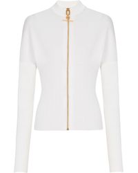 Balmain - Zipped Knit Cardigan - Lyst