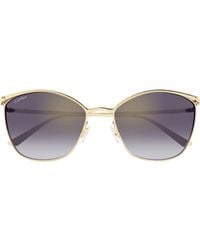 Cartier - Geometric-Frame Sunglasses - Lyst