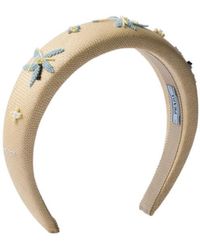 Prada - Embroidered Fabric Headband - Lyst