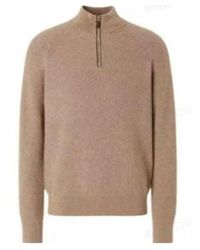 ZEGNA - Light- Mélange Oasi Cashmere Zip-Mock Sweater - Lyst