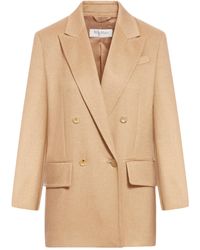 Max Mara - Falster Double-Breasted Long-Sleeved Jacket - Lyst