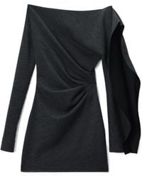Alexander Wang - Asymmetric Drape Ls Mini Dress - Lyst