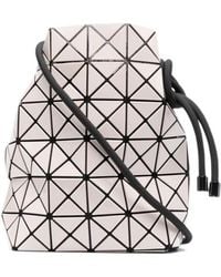 Issey Miyake - Geometric-Pattern Drawstring Shoulder Bag - Lyst