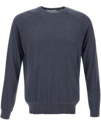 Kangra Cashmere - Kangra Silk-Cashmere Crew Neck Knitwear - Lyst