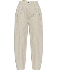 AllSaints - Becca Pleated Tapered Pants - Lyst