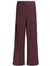 Lanvin - Logo Pattern Straight Casual Pants - Lyst