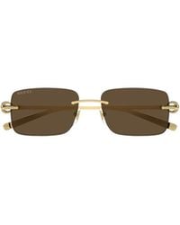 Gucci - Eyewear Rectangular Frame Sunglasses - Lyst