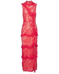 Alessandra Rich - Bow-Detail Tiered Lace Cocktail Dress - Lyst