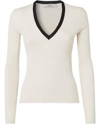 Fendi - Parchment-Coloured And Silk And Cotton Jumper - Lyst