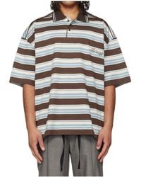 WOOYOUNGMI - Striped Short-Sleeved Polo Shirt - Lyst