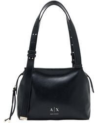 ARMANI EXCHANGE - Logo-Plaque Adjustable-Strap Shoulder Bag - Lyst