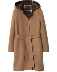 Burberry - Hampshire Reversible Hooded Wrap Coat - Lyst